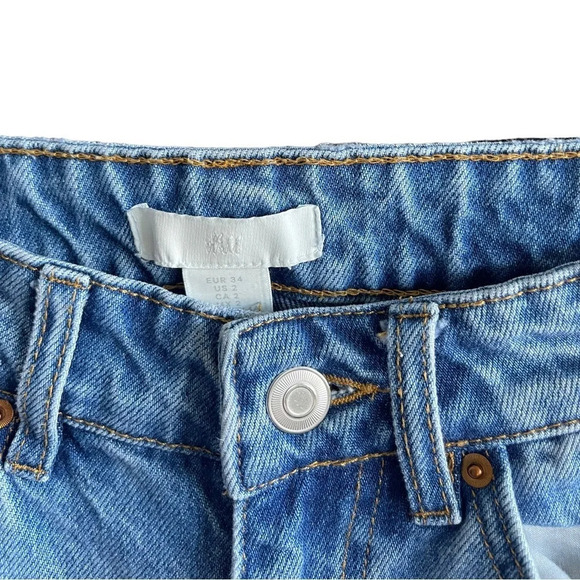 H&M High Rise Straight Leg Jeans Size 2 - Picture 3 of 5